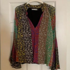 alice + olivia multi colored top/blouse